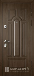 Распашная дверь из шпона с зеркальной вставкой №28 внешняя - фото